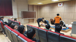 효돈119센터, 서귀포과학고 안전체험교실 운영