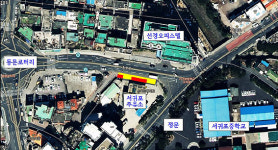 보행자 위험 서귀포중삼거리~삼진탕 구간, 인도 설치