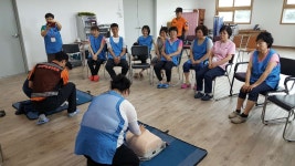 효돈119센터, 기로회요양원 소방훈련 및 응급처치교육