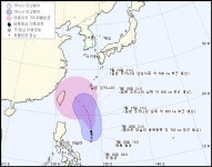 북상하는 제9호 태풍 '네삿', 현재위치와 이동경로는?