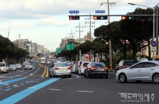이도~아라동 중앙차로제 첫날, 출근시간 교통대란...왜?