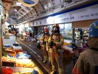 제주 서부소방서, 재래시장 불시출동훈련 실시