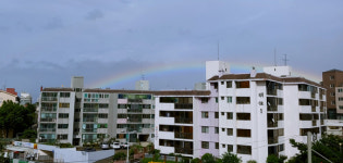 제주, 태풍 솔릭 빠져나가자 곳곳서 무지개