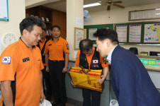 원희룡 지사, 추석 현장근무 119상황실 등 격려방문