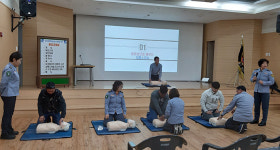 성산119센터, 의용소방대와 성산읍 연합청년회 안전교육 실시
