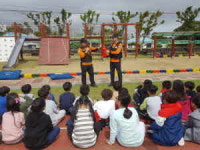 구좌119센터,  평대초등학교 합동소방훈련 실시