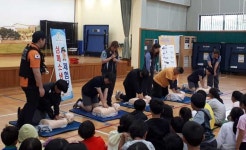 한경119센터, 신창초.중학교서 소방훈련 진행