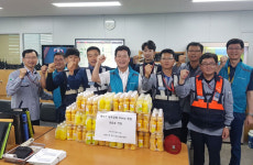 제주 한진그룹 운영위, 그룹사.협력사 직원에 냉음료 제공