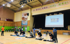 효돈119센터, 삼성여자고등학교 심폐소생술 교육