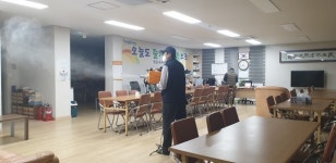 연동, 경로당 자체 방역소독 실시
