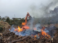 효돈119센터, 불법 소각 안전조치 현장활동
