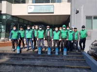 외도동새마을지도자협의회, 코로나19 예방 경로당 방역 실시