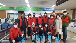 용담2동주민자치위원회, 주민센터 청사 등 방역