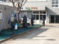 용담1동통장협의회, 다중이용시설 방역 실시