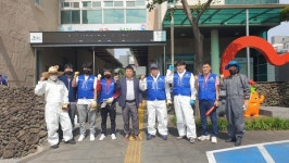 동홍동연합청년회, 코로나19 예방 위한 방역활동 실시