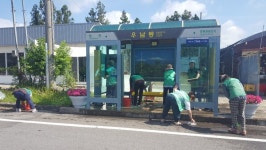 예래동새마을부녀회, 버스승차대 환경정비 실시