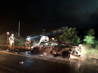 제주, 충돌 사고 후 견인되던 차량서 화재