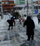 용담1동, 주요 경사로 및 이면도로 제설작업 실시