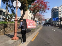 정방동, 중앙로 등 대도로변 불법 광고물 정비