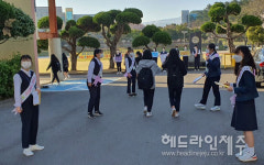 제주동여중, 등굣길 생명존중 캠페인 전개