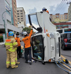 제주 서사라 사거리 4중 추돌 사고...6명 부상