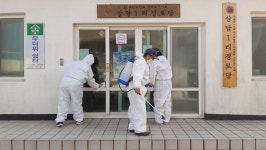 신산여성의용소방대, 공공시설 방역소독 전개