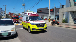 서귀포소방서 대신119센터, 소방차 길터주기 훈련