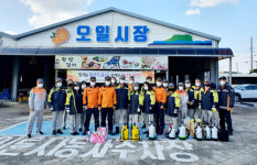 제주동부소방서 의용소방대연합회, 고성오일시장 코로나19 방역