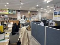 영천동, 코로나 19 확산 방지 청사  방역 실시