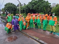 서홍동지역자율방재단, 제11호 태풍 힌남노 북상 대비 배수구 정비