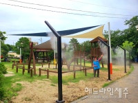 서귀포시,서홍동 아이뜨락 생태놀이터 폭염 쉼터 완공