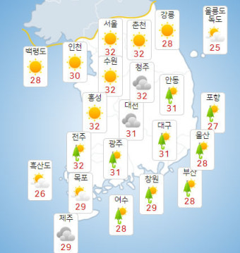 [오늘 날씨] 정체전선 남하, 제주도.남부지방 강한 비...중부지방 '소강'