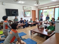 서귀포소방서 천지여성의용소방대, 남성마을회관 노인회 심폐소생술 교육 실시