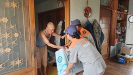 우도지역대 의용소방대, 추석맞이 어려운 이웃 방문