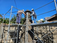 제주역사문화재돌봄센터, 복신미륵 동자복 · 서자복  세척 진행