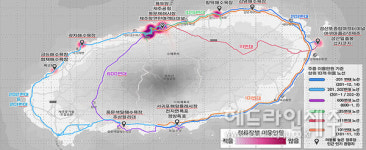 제주도 온 외국인 관광객, 버스 타고 일출봉.함덕 다녔다