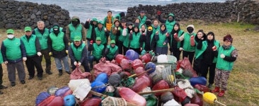 삼양동 새마을지도자.부녀회,  해안가 환경정화 활동 구슬땀