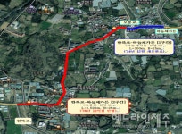 제주시 한북로~하늘채가든 도로확장 공사 본격 착수