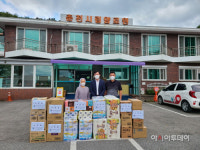 강원중기청장, 춘천시립양로원 방문 위문품 전달