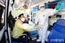 [포토] 오세훈, 코로나19 응급환자 이송 체계 점검