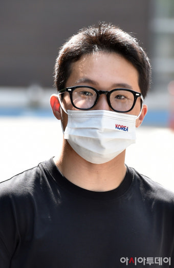 [포토] 신재환, 마스크에 KOREA!