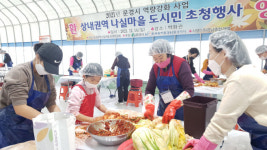 문경시 마성면 나실마을, 도시민 초청 김장담그기 성료