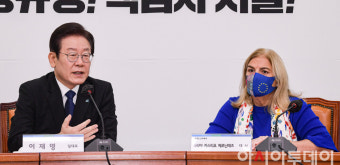 [포토] 주한EU대표 대사 접견하는 이재명 대표