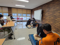 문경시 기업복지센터, 모전119안전센터와 합동 소방훈련