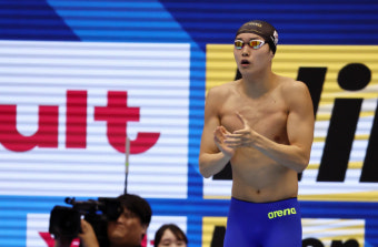 김우민, 세계수영선수권 男자유형 800m서 박태환 기록 경신