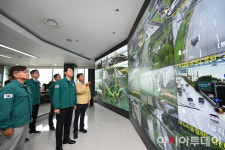 [포토] 태풍 대비 현황 점검하는 오세훈 시장