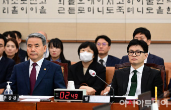 [포토] 이종섭 국방부 장관-한동훈 법무부 장관 '국회 법사위 출석'