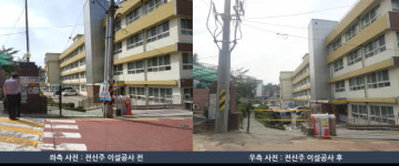 오산시, 화성초등학교 후문 전신주 이전..‘안전한 등하굣길 확보’