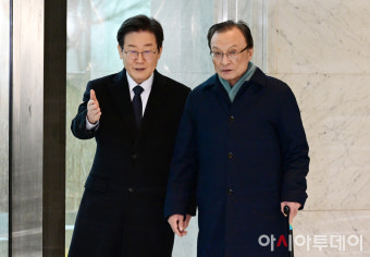 [포토] 비공개 회동 마친 이재명·이해찬