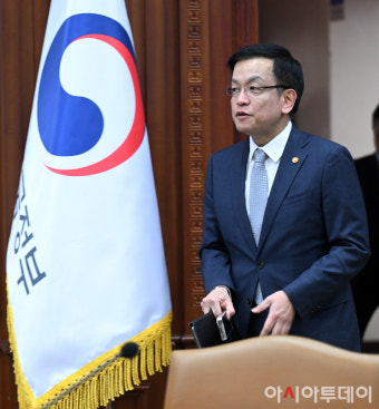 [포토]대외경제장관회의 참석하는 최상목 부총리